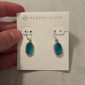 Kendra‎ Scott Teal and Silver Earrings